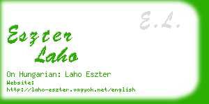 eszter laho business card